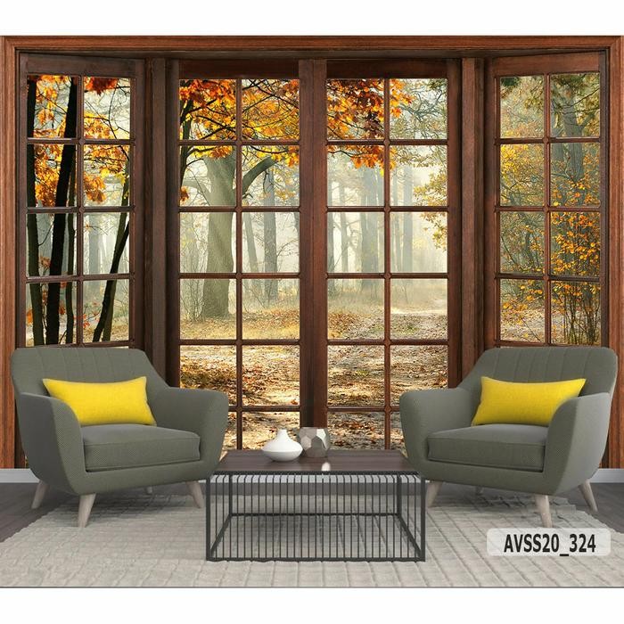 Wallpaper Custom Jendela 3D Wallpaper Custom 3D Pemandangan Kota #Gratisongkir