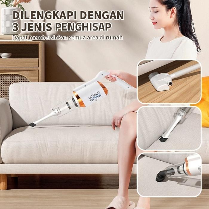 Wireless Penyedot Debu 3 In 1 Vacuum Cleaner Portable Wireless Penyedot Debu Mobil / Rumah