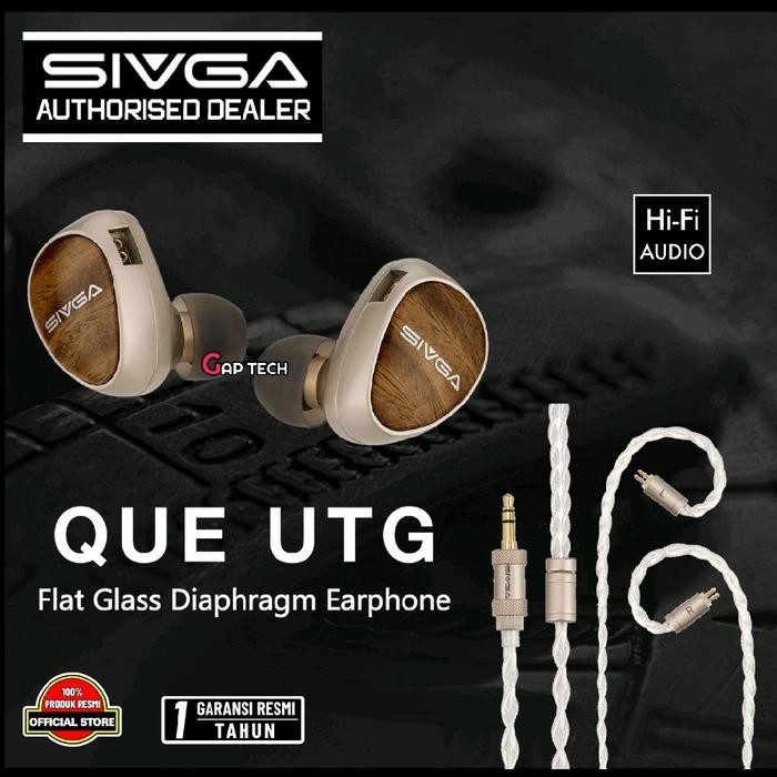 Sivga Que UTG Flat Glass Diaphragm Dynamic Driver In Ear Monitor Earphone IEM