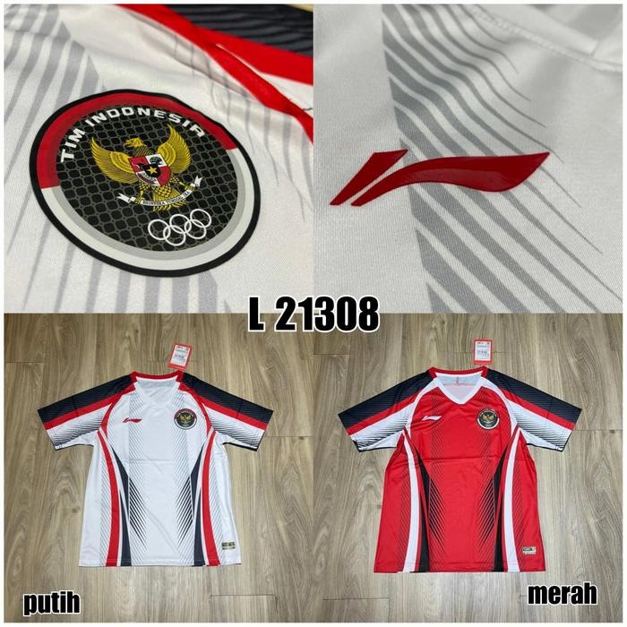 Jersey Badminton Timnas Indonesia L530 edisi Olimpiade Tokyo 2020