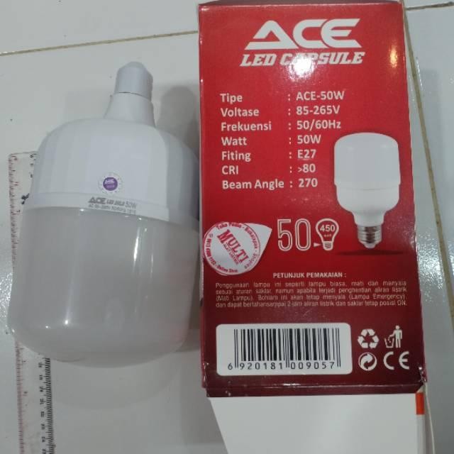 [Expert] Lampu garansi led ACE 50w capsule led jumbo besar 50w ace
