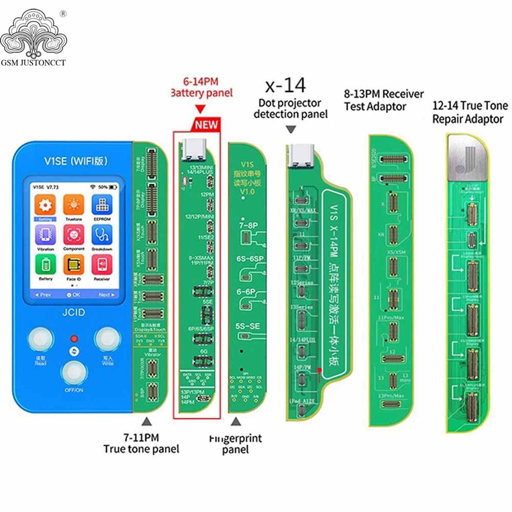 JUAL  V1SE 9-In-1 Mobile Phone code reading programmer  Dot Projector Photosensitive Original Color 