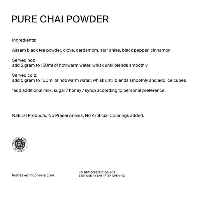 

Chai Tea Latte Pure Powder Indian Masala Chai Bubuk