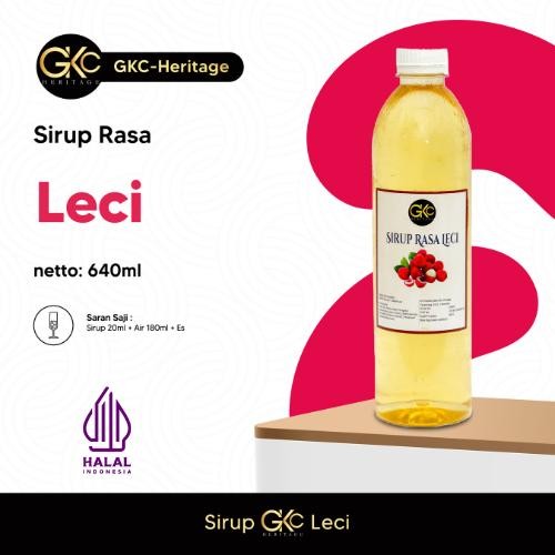 

New GKC Heritage Syrup Rasa Lychee / Leci 640ml Sirup Minuman Konsentrat Penguat Rasa Campuran