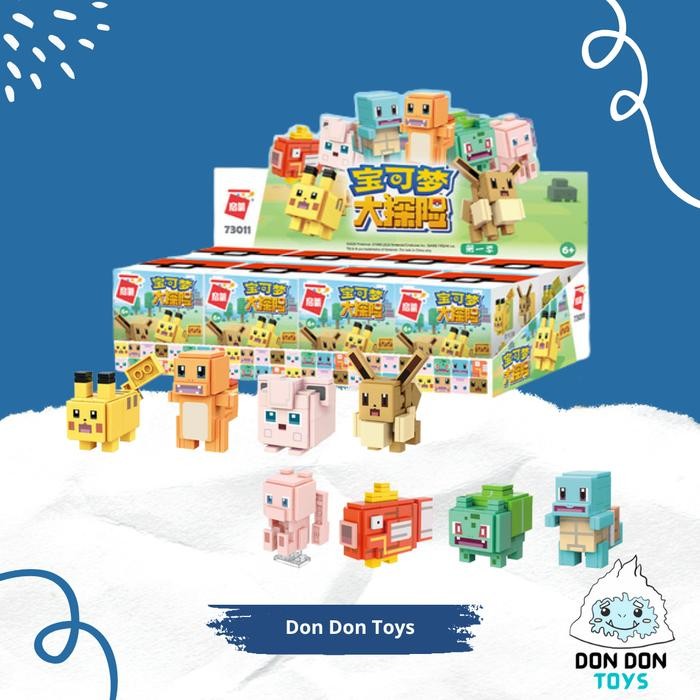 Mainan Bricks Balok 3D Diy Qman Pokemon Quest Blind Box Mystery Box Grab/Gosend