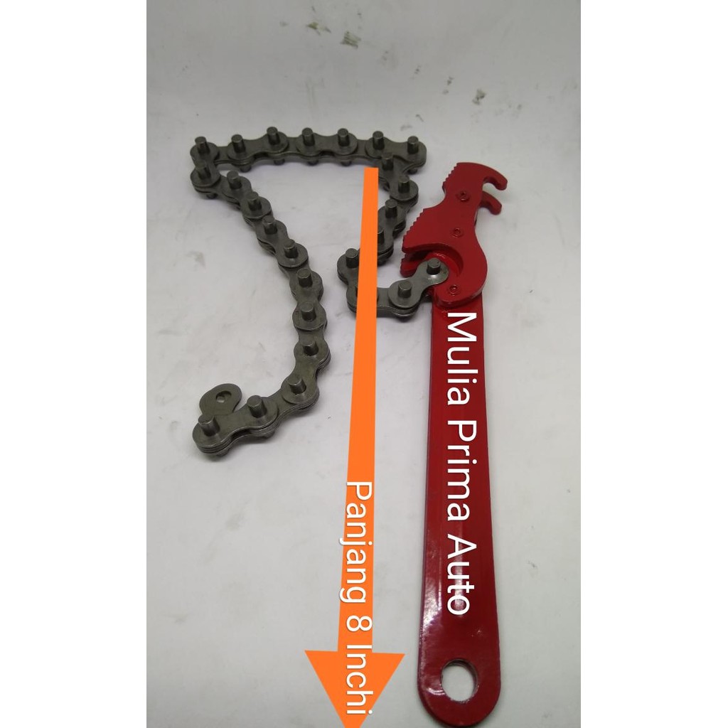 Kunci Filter Oli Solar Rantai 8 Inch