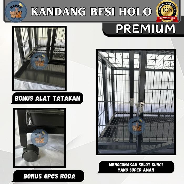 KANDANG ANJING PREMIUM / KANDANG KUCING BESAR BAHAN BESI HOLLOW JUMBO