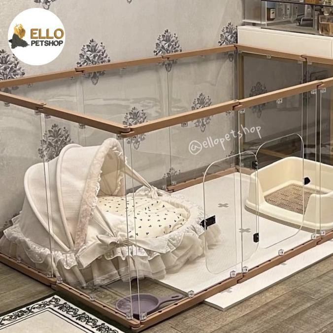 KANDANG ANJING KUCING TRANSPARAN / DOG FENCE / DOG CAGE / PET JAPAN