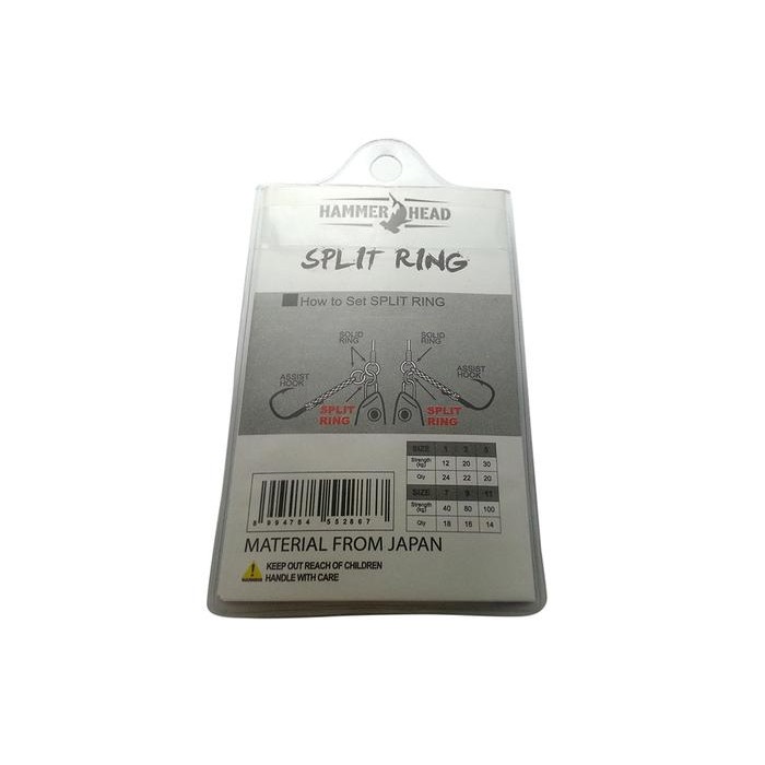 Hammer Head Split Ring No 5 - Silver