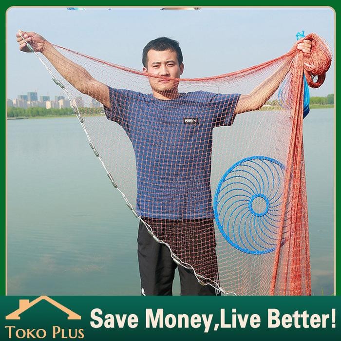 jala ikan lempar 3/4.8 meter jaring lempar udang Alat Pancing