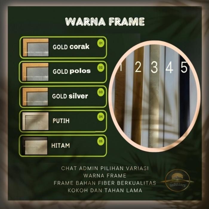 Lukisan Dinding Kuda Fengshui 8Ekor Lukisan Dinding Kuda Dekoratif Aeshtetic Varian Frame