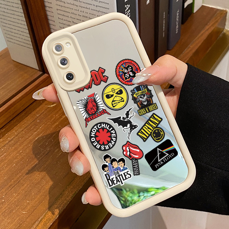 Casing Hp Untuk Samsung S24 FE S20 FE Samsung S21 FE Case Tengkorak cermin Kasing tipis Perlindungan