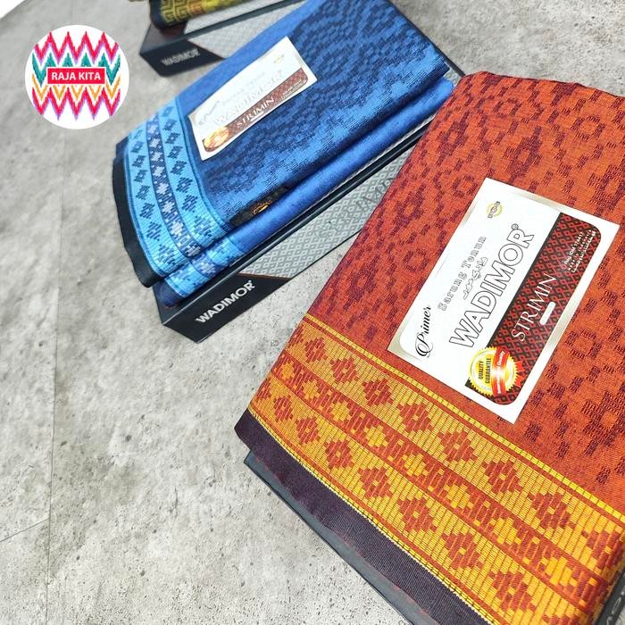 Sarung Wadimor Motif Strimin Grosir Songket Mercerized