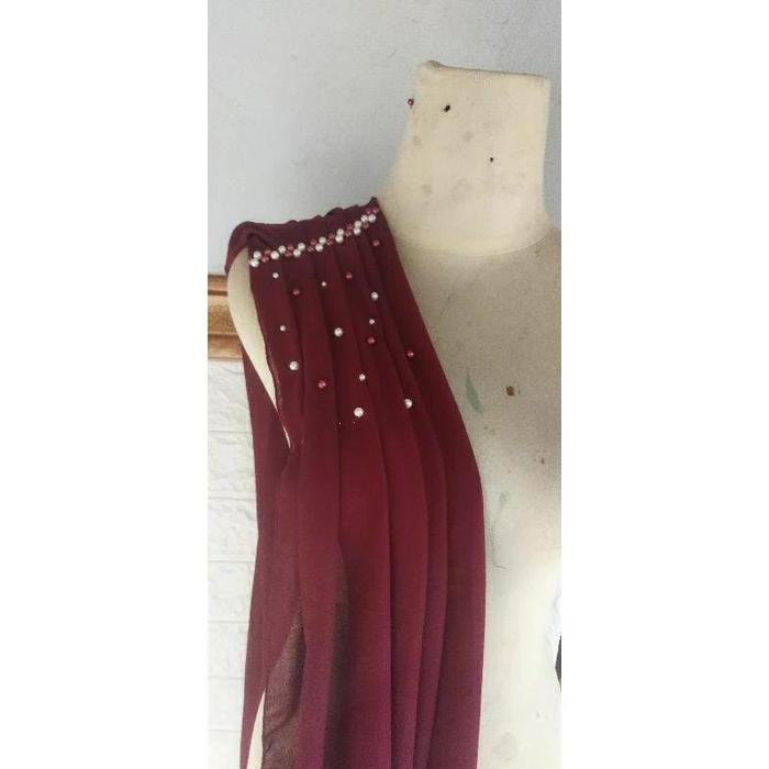 Promo Cod Slayer Pundak Kebaya Mutiara Tabur / Sayap Pundak / Selendang Kebaya Mutiara Cantik Dress