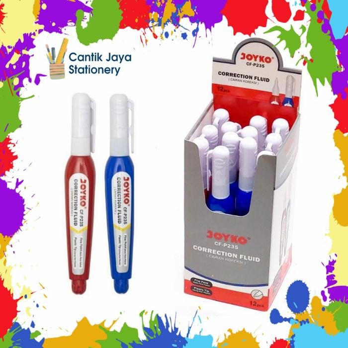 

[1 BOX / 12 PCS] Correction Fluid Koreksi Penghapus Cair Joyko CF-P235