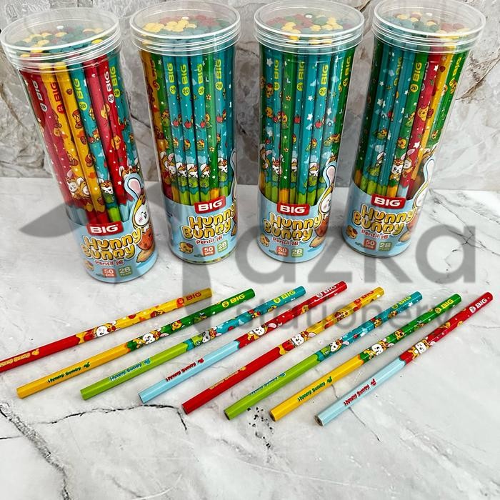 

SATU POT ( 50 PCS ) Pensil 2B Big Karakter Lucu Stationery