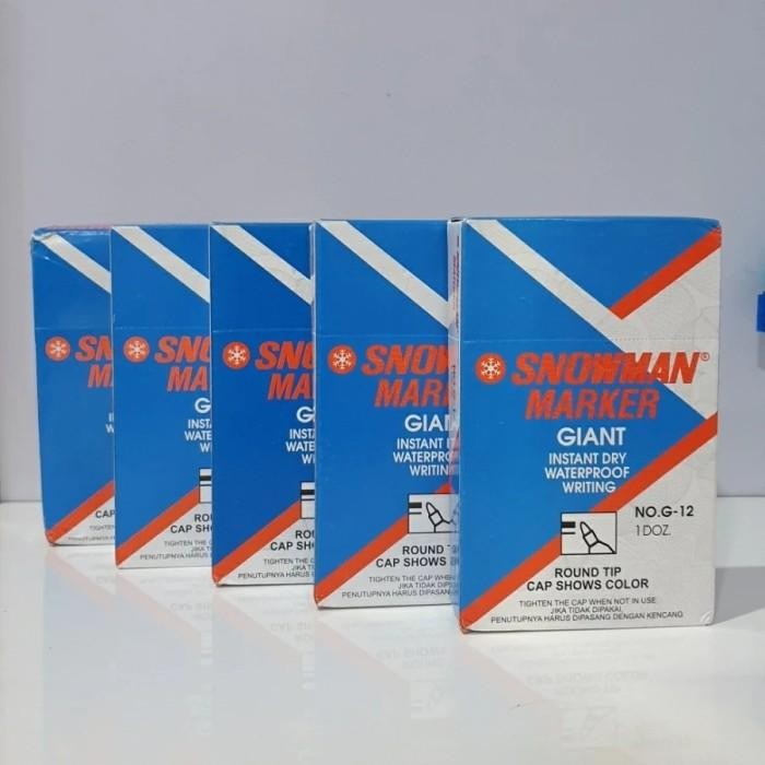 

[ 12 pcs ] SPIDOL Giant Marker Snowman Hitam G12 Permanen Stationery