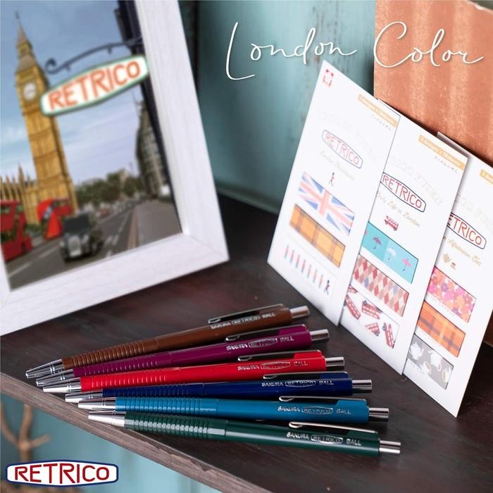 

Pulpen Sakura Retrico Ballpoint Pen Retractable Refillable Bolpen