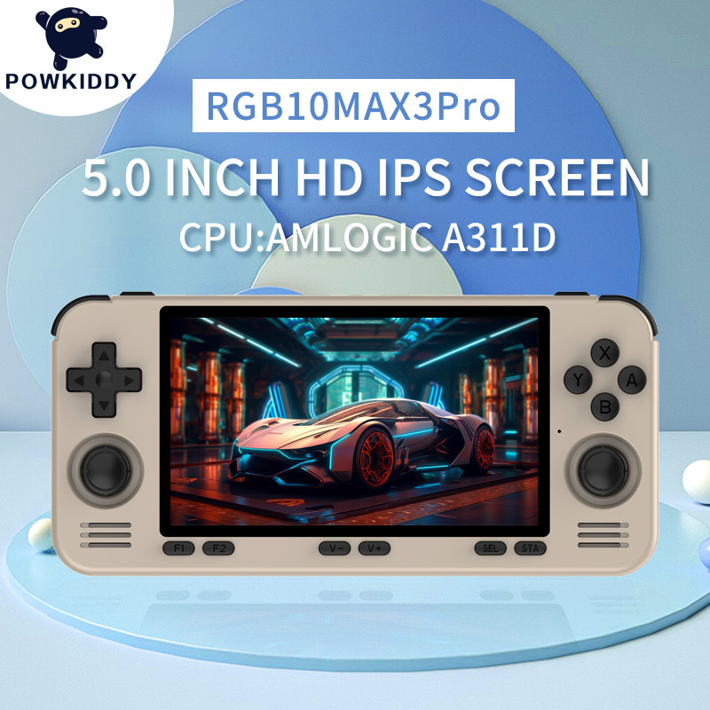 POWKIDDY New RGB10max3pro Retro Handheld Game Console Supports PS
