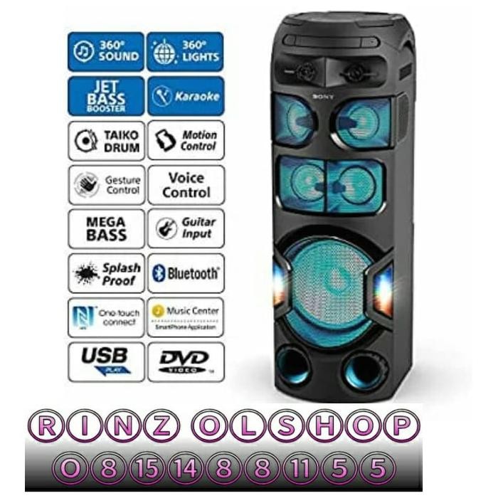 SONY MHC-V82D MULTIMEDIA SPEAKER HIGH POWER AUDIO SYSTEM WITH BLUETOOT