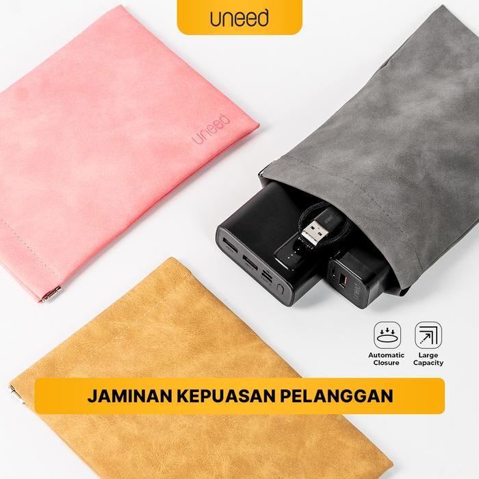 

Uneed Multifunctional Zipper Pouch Organizer Powerbank, Kabel, Charger, Kacamata, Make Up Dll UOB102