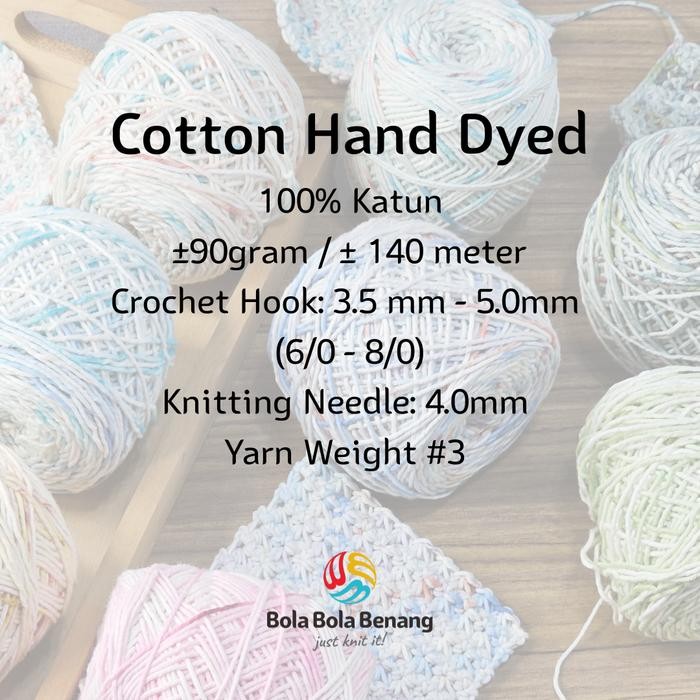 

Benang Rajut Katun Hand Dyed - Handmade Cotton Hand Dyed Yarn Var 2