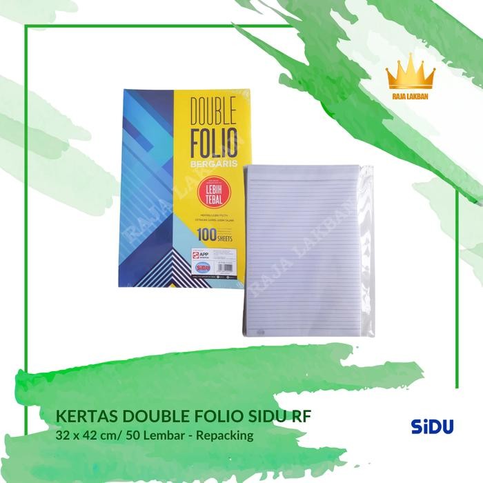 

Kertas Double Folio Kertas Folio Bergaris SiDU RF 32cm X 42 cm, 50 Lembar - REPACKING