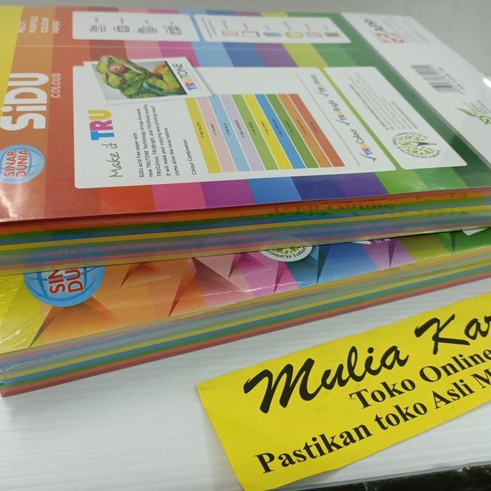 

HVS Warna 80 gsm Mix 10 warna Spektra Colour 250 lembar Sidu Rainbow