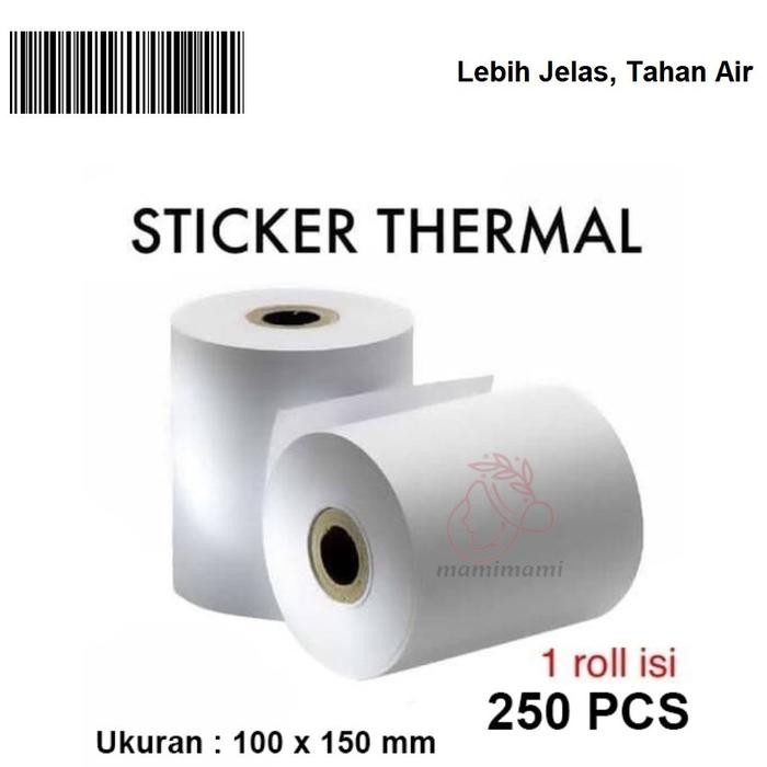 

Thermal Label Barcode 100x150 Direct isi 250 pcs Kertas Resi A6 Murah