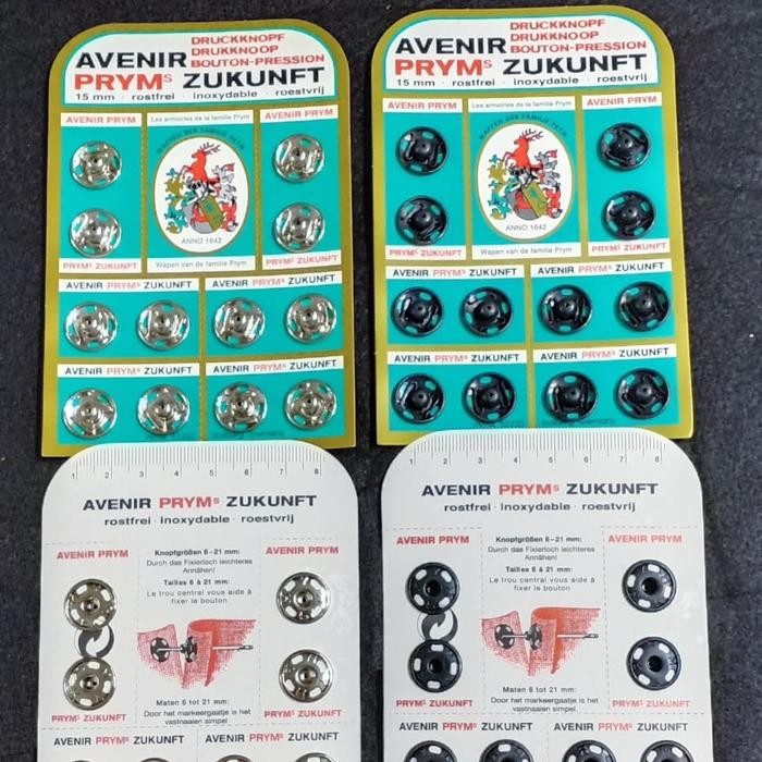 

Kancing Jepret / Kancing Cetet 15 mm Prym - min 5 Lembar