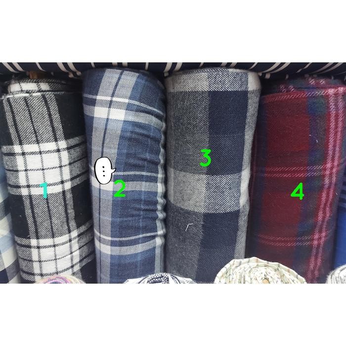

kain flanel kotak lebar 1.50cm.