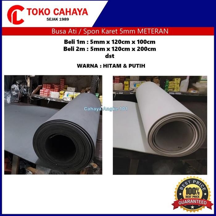 

Promo!! Busa Ati Eva Spon Ati 5mm Meteran Hitam Putih