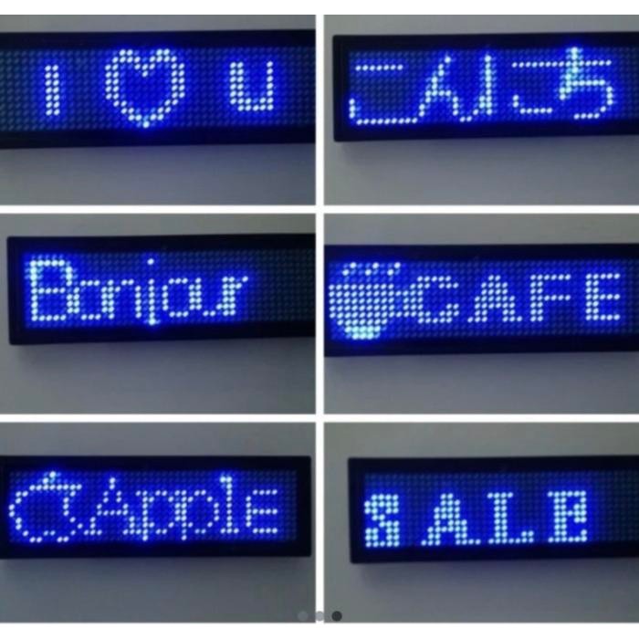 

LED Running Text Display Nme Tag - Bisa Request Custom Tulisan