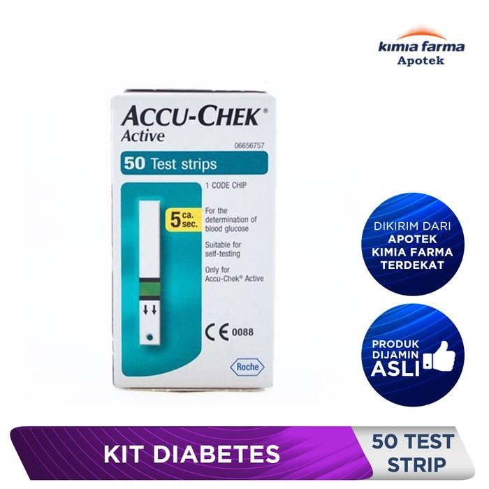 ACCU-CHEK ACTIVE 50 TEST STRIP / ALAT CEK GULA DARAH / KIMIA FARMA
