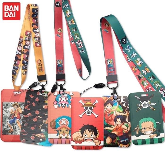

ID Card Holder One Piece Gantungan Tali Kartu Disney Lanyard Type Card Holders