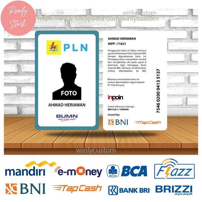

E-Money Emoney Etoll BNI ID CARD PLN Kartu Nama - 2 SISI