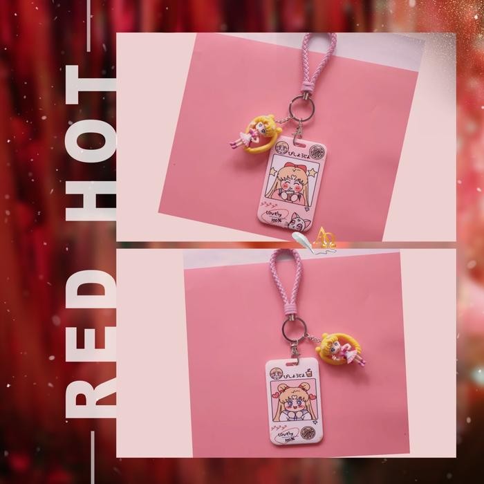 

Tempat Kartu Unik / Card Holder Gantungan Kunci Motif Sailormoon Imut