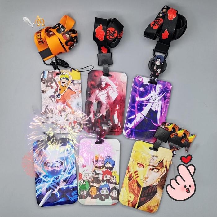 

Tempat Kartu Unik / Card Holder Model Tali Motif Naruto & Friends Cool