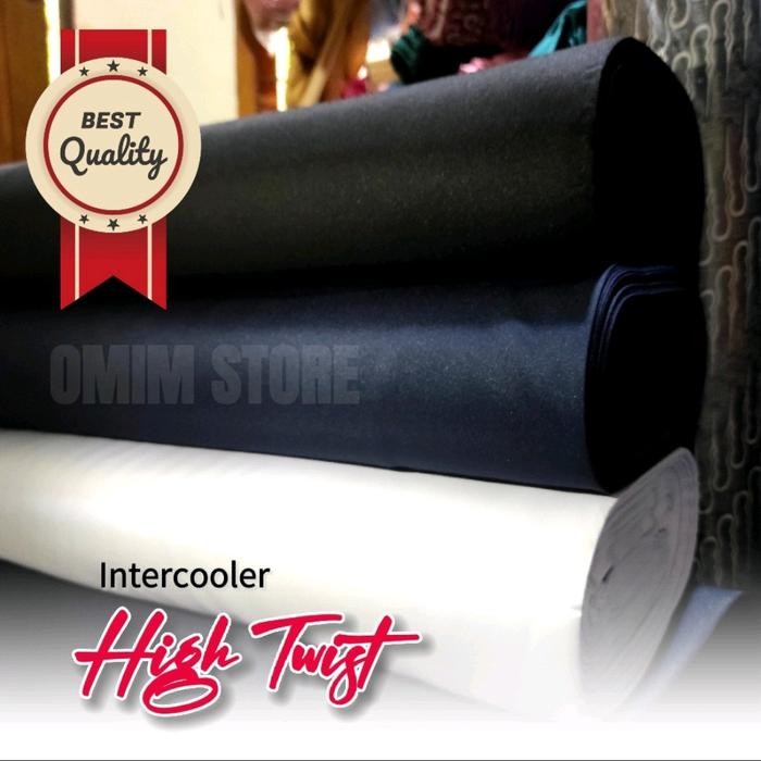 

OS Kain INTERCOOLER High Twist PREMIUM Glossy PER 1.25 METER Seragam dinas, atas, bawah, safari,