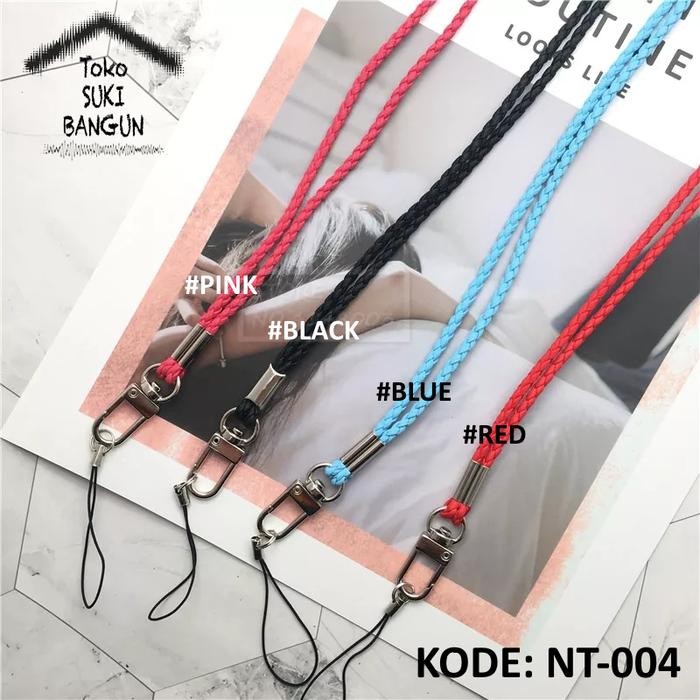 

Tali Lanyard Name Tag ID Card Strap Elastic PU Leather COLORFUL NT-004