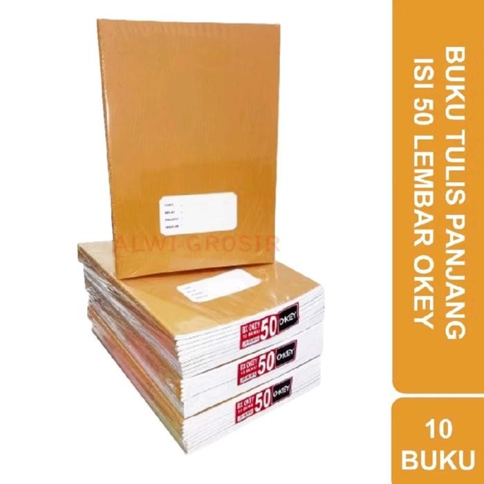 

BUKU TULIS OKEY 50 LEMBAR UKURAN BOXY / PANJANG (COVER + 48 LEMBAR ISI) - KRAFT COVER COKLAT - 1
