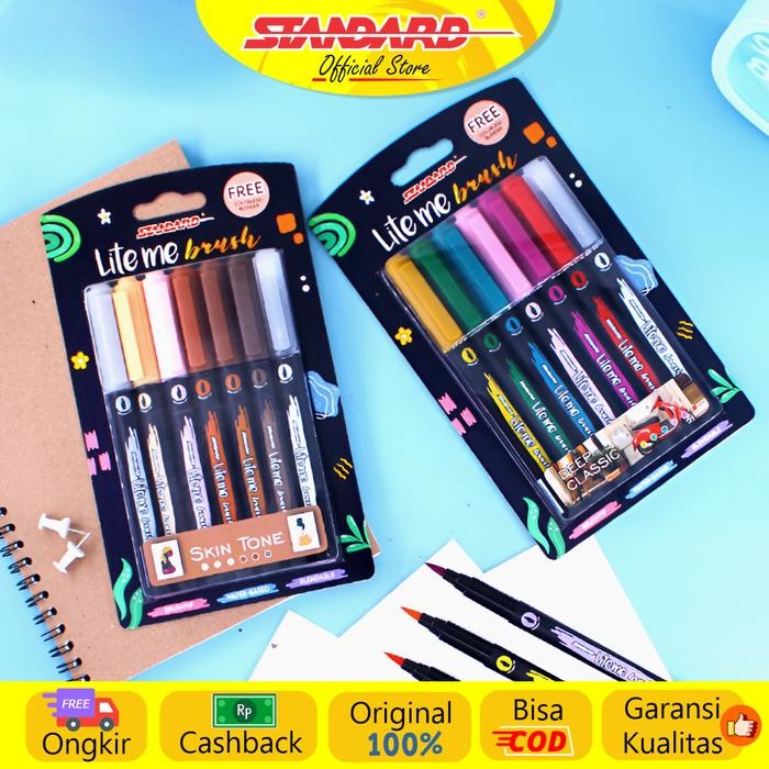

Standard - Lite Me Brush Blister ( Brush Pen / Marker Lukis / Pena Kuas / Spidol Kaligrafi )