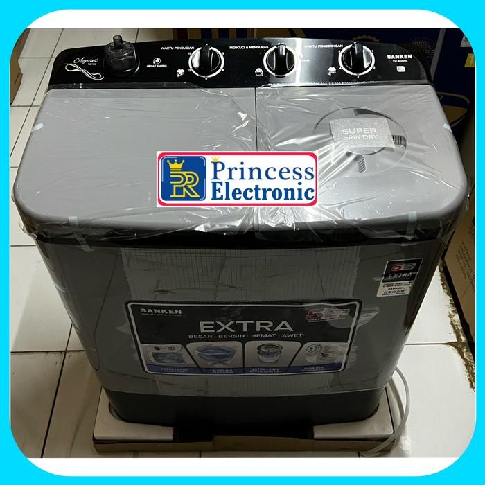 Sanken Mesin Cuci 2 Tabung 8Kg Low Watt