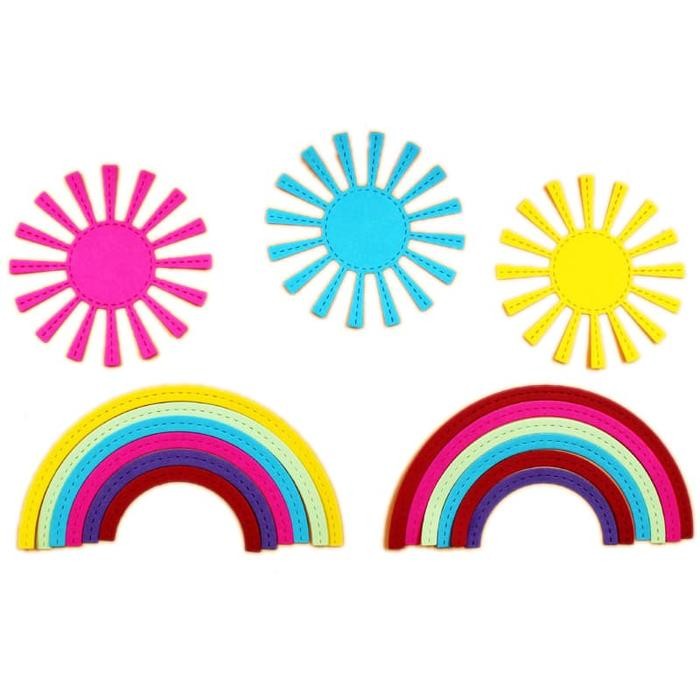 

CUTTING DIES - SUNSHINE AND RAINBOW PATTERN (2PCS) KODE 1398