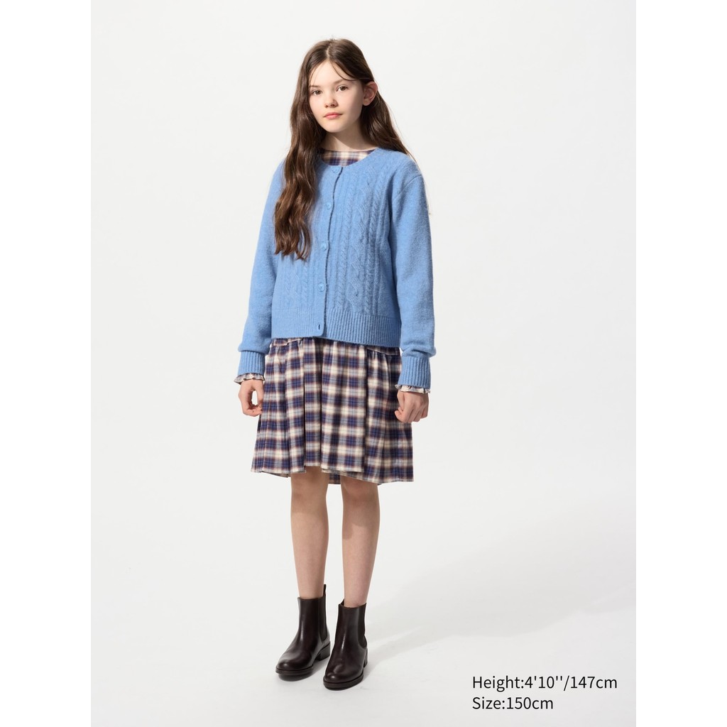 Uniqlo GIRLS Cardigan Souffle Yarn