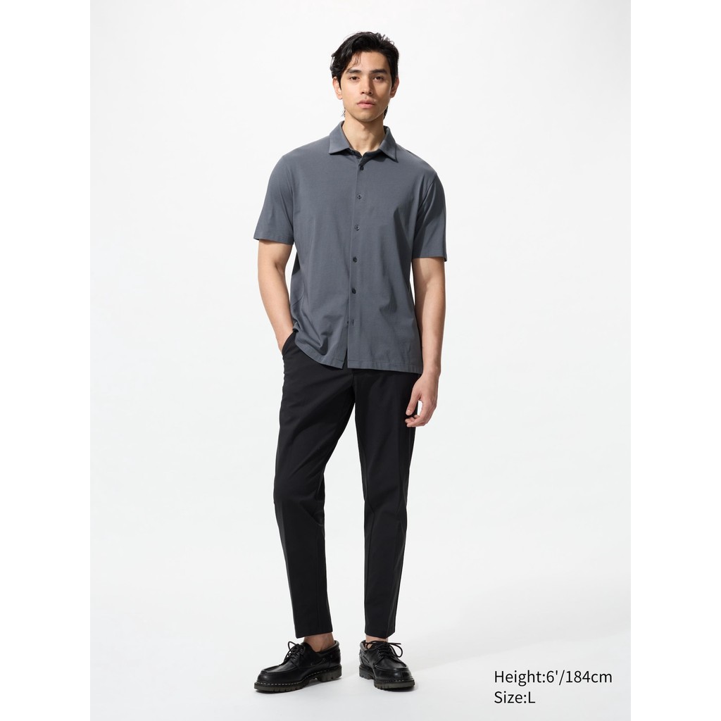 Uniqlo AIRism Katun Kaos Polo Kancing Full