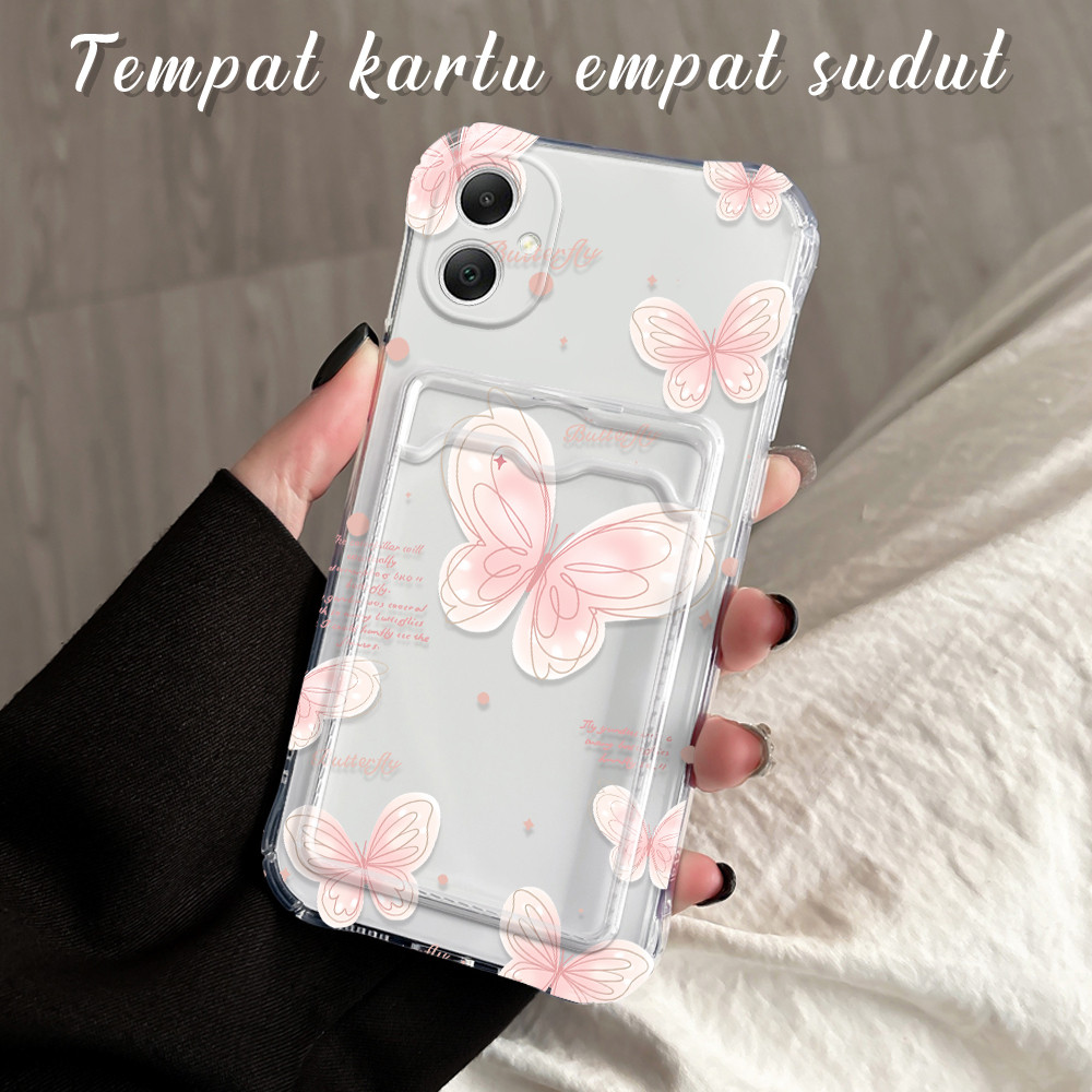 Casing Hp Untuk Compitable With Samsung Galaxy A05 Anti Jatuh Tempat Kartu Soft Cassing Card Holder 