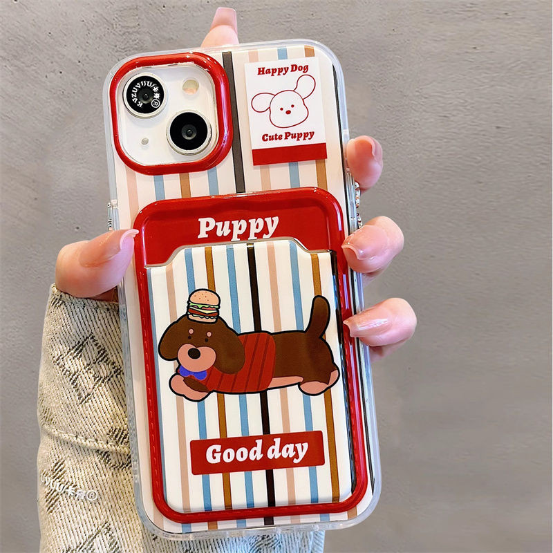 Fancy Kartun Lanyard Warna Anjing Case Luar Negeri Oppo A6x A6s A6 A6 Pro A5i Pro A5 2025 Reno 14F  