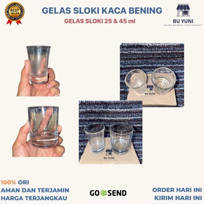 Gelas Sloki Kaca Bening / Shot Glass Gelas Shot Gelas Loki *