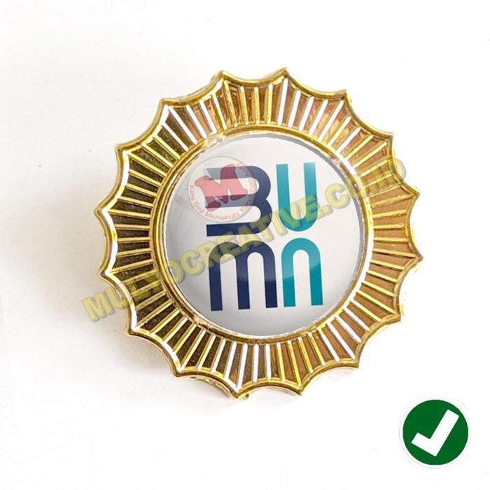 

Pin Logo Pin Kementerian BUMN Model Bunga Bros Logo Bahan Logam PREMIUM